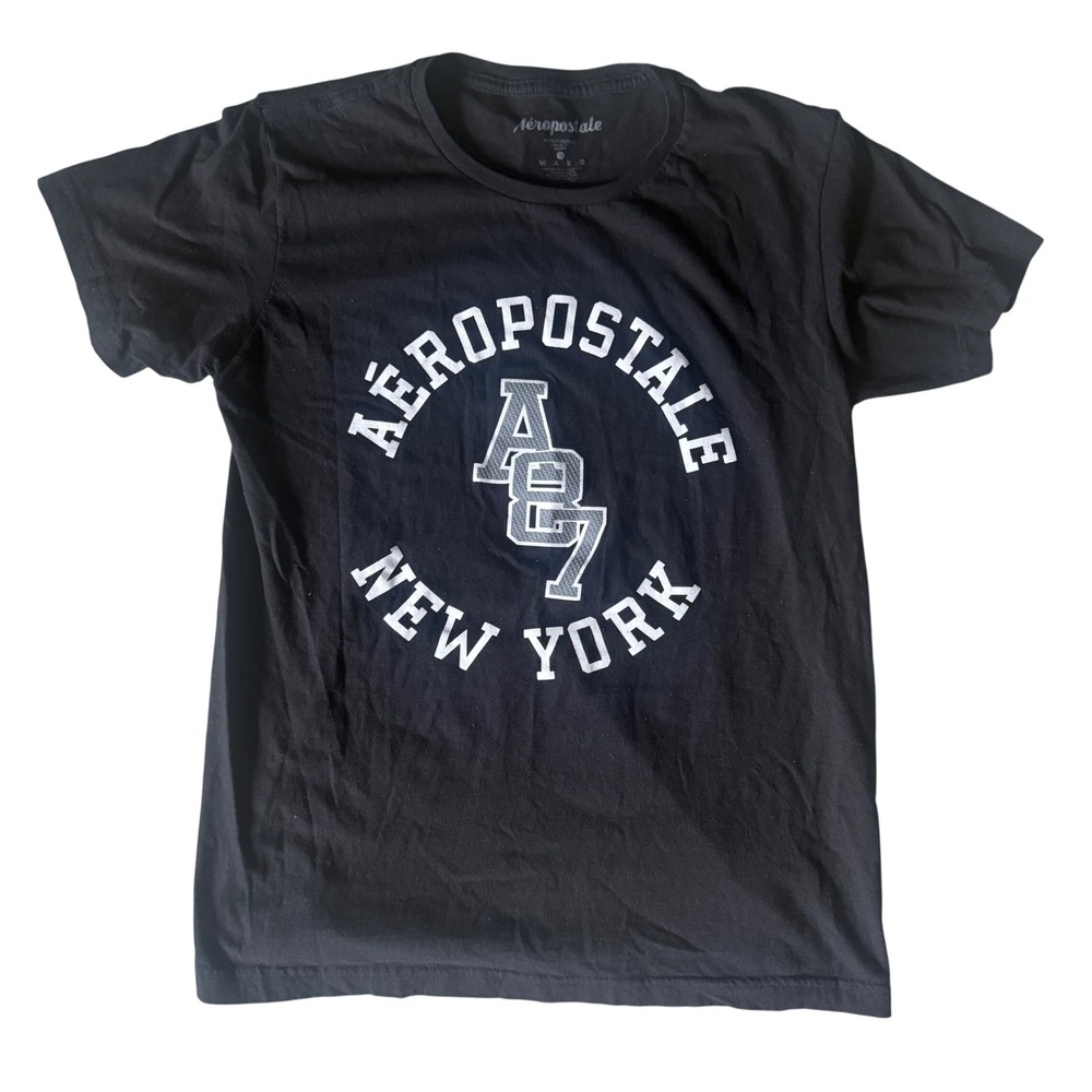 Aeropostale A87 New York Black Graphic T-Shirt Men's Size Medium
